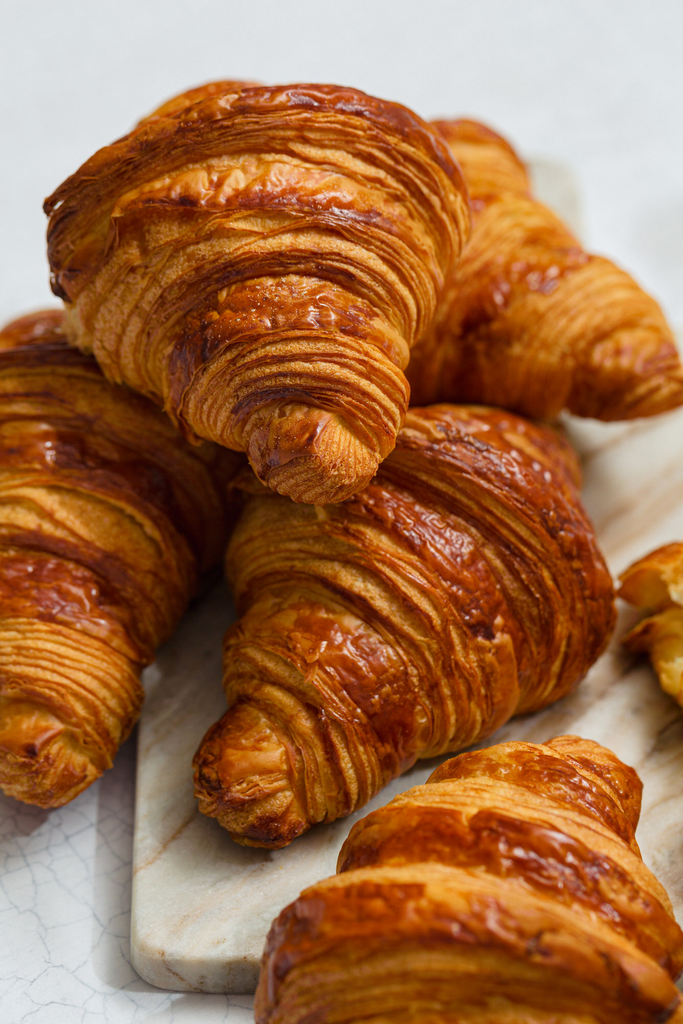 Food photographer Glasgow - fresh croissants from Big Bear Bakery